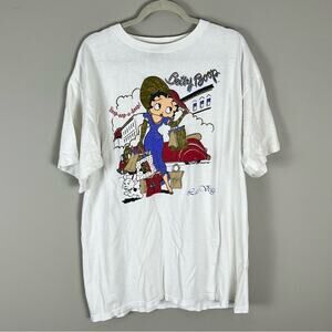 Betty Boop Shirt T Shirt Diamond Dust Glitter Las Vegas Vintage 1995 Men's XL